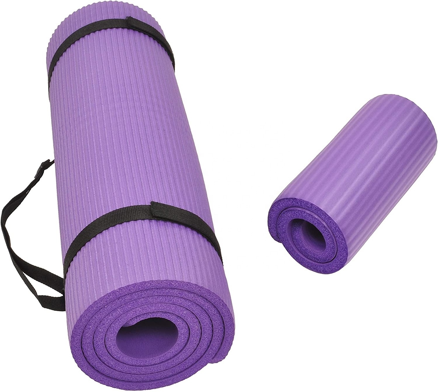 Quality Weighted Popular Yoga Mat Matt Eco-Friendly Material 12 Non-Slip Yoga Pilates Fitness at Home & Gym Twin Color Yoga Mat