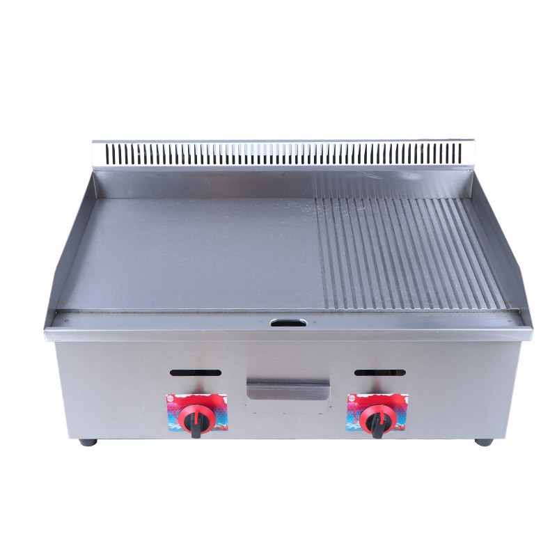 Restaurant Equipment Stainless Steel Bbq Gas Flat Griddle desktop gas stove griddle