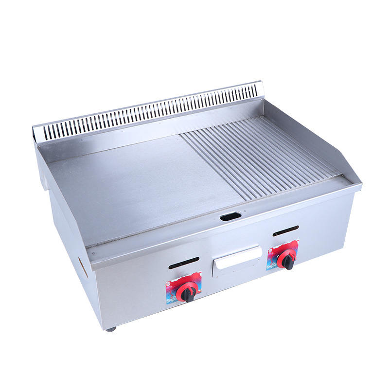 Restaurant Equipment Stainless Steel Bbq Gas Flat Griddle desktop gas stove griddle