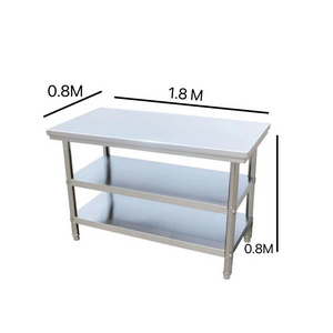 Stainless steel three-layer shelving dining room counter