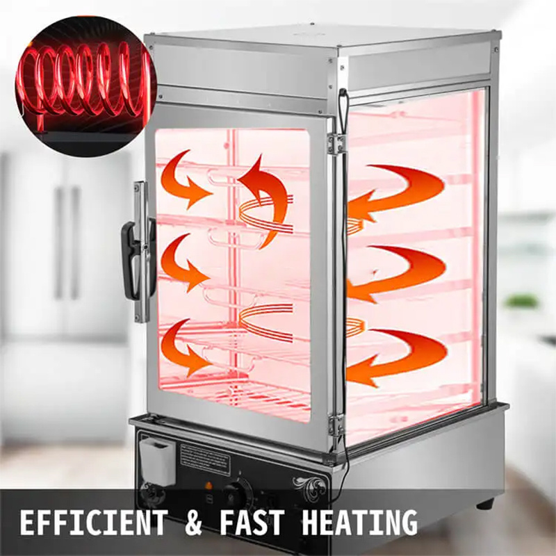 Electric food heating display cabinet steamed bun machine Commercial electric rice steaming machine heating steamer