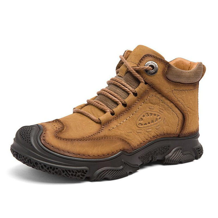 Men's Spring British Style Help Retro Walking Shoes Desert Tooling Boots Autumn Outdoor Climbing Rhubarb Boots