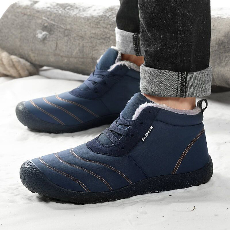 2023 NEW Fashion Plus Velvet Outdoor Cushioning Comfortable Slip On Sport Cloth Winter Large Size Snow Boots for Men