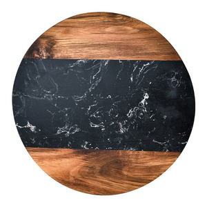 Factory direct selling Brown wood mixed with black marble cutting board cheese board