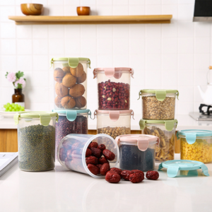 Hot sale food grade household items with lid transparent plastic food storage box storage container