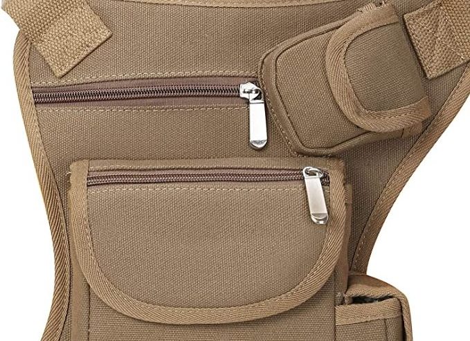 Canvas Waist  leg harness bag Fanny Pack Racing Drop Leg Bag Motorcycle Outdoor Bag