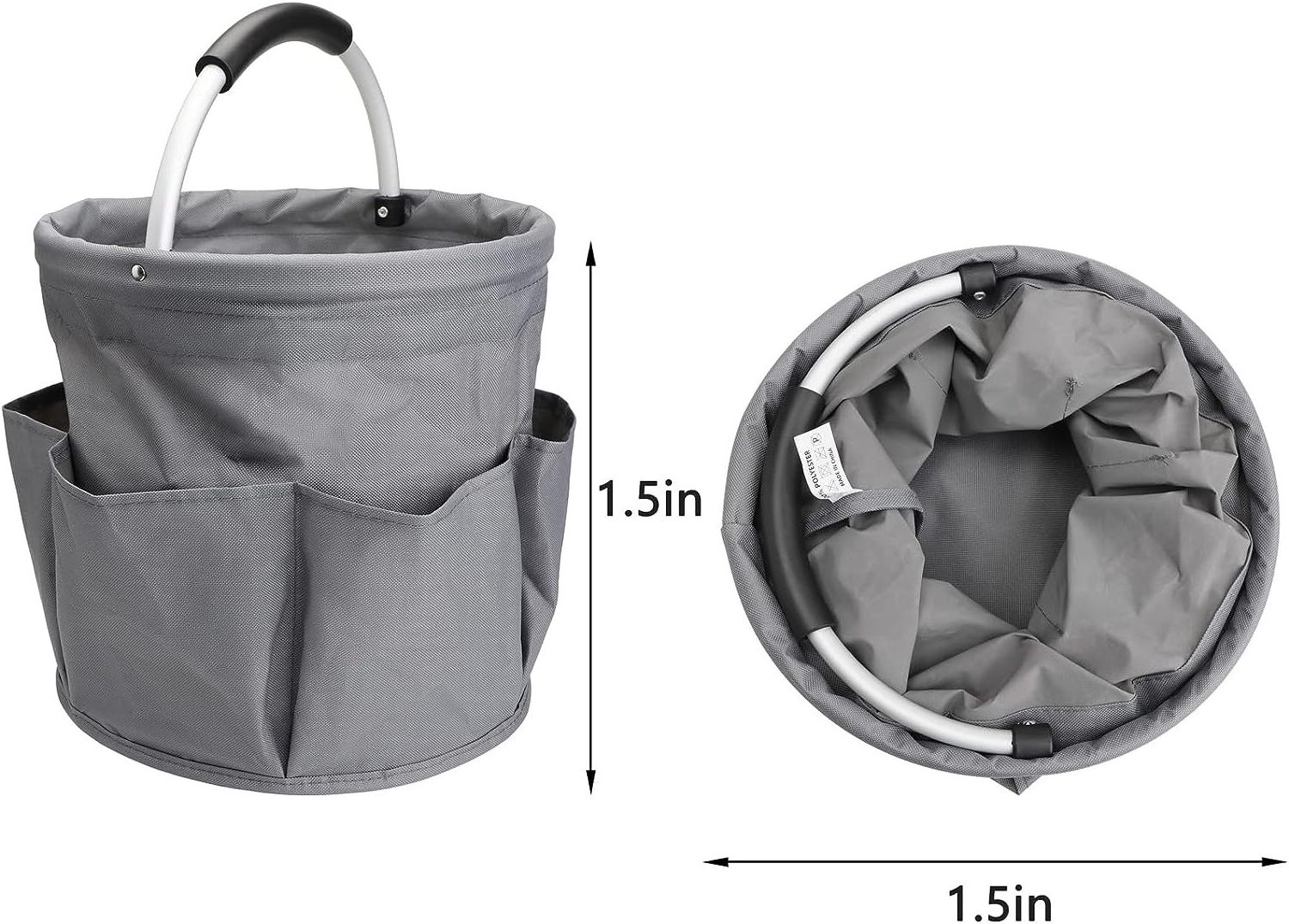 Portable Tool Bag Garden Tool Organizer 5 Gallon Bucket Tool Organizer with Multiple Outer Pockets