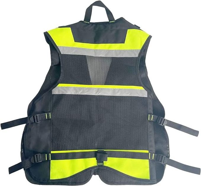 Tool Vest Safety Work Vest with Adjustable Straps,Removable Phone Holder for Electrician,Construction,Carpenters