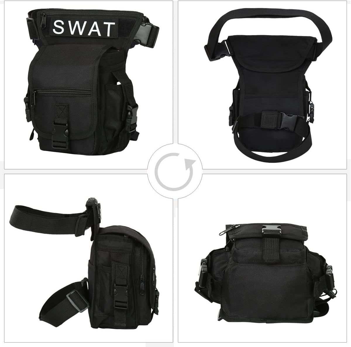 Men's Drop Leg Pouch Tools Bags Fanny Pack Thigh Bags Bike Cycling Hip Bag Canvas Waist Packs