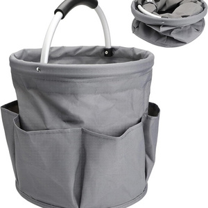 Portable Tool Bag Garden Tool Organizer 5 Gallon Bucket Tool Organizer with Multiple Outer Pockets