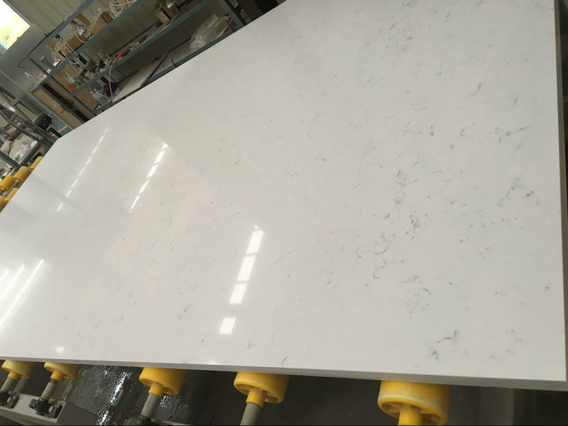 Factory Wholesale High Quality Artificial Stone Carrara White Quartz For Vanity Tops and Counter Tops