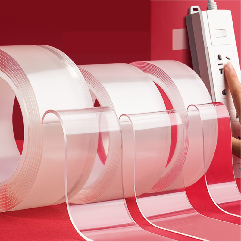 Strong Adhesive Waterproof Double-sided Adhesive Nano Tape washable and Reusable No Residual Glue Left