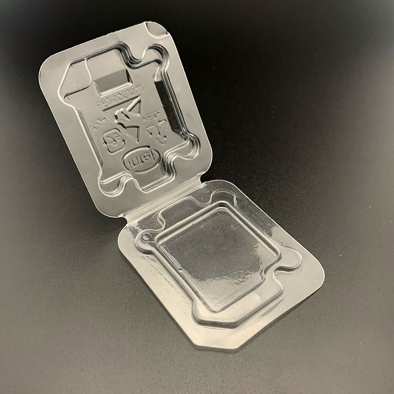 Transparent Custom am3 cpu plastic clamshell tray case, cpu tray clamshell 3647 amd