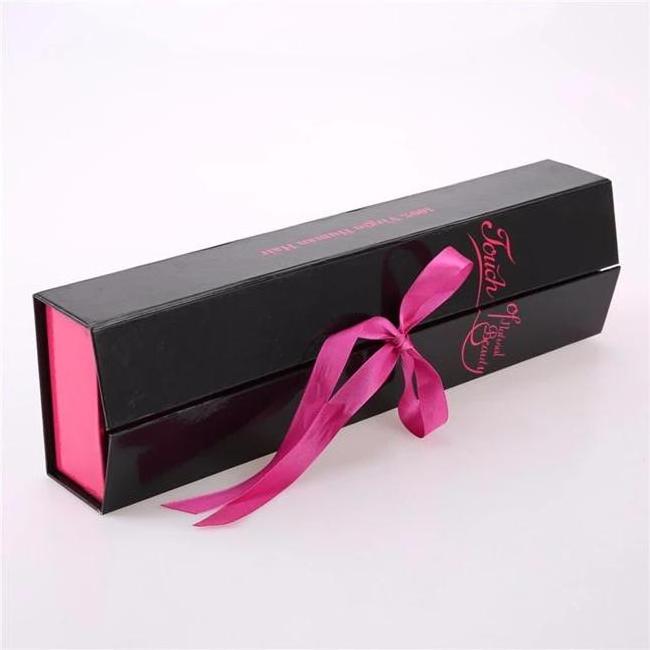 Custom Elegant hair extension packaging/ custom hair packaging/ paper hair extension box