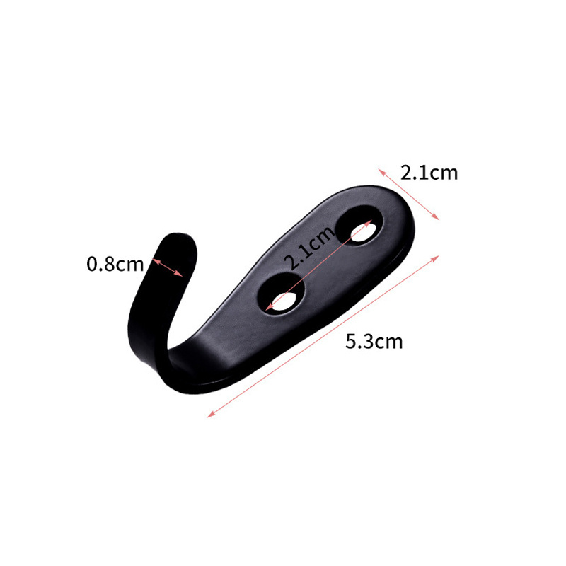 Latest Black Color Bathroom Kitchen Wall Mounted Hook for Hanging Clothes