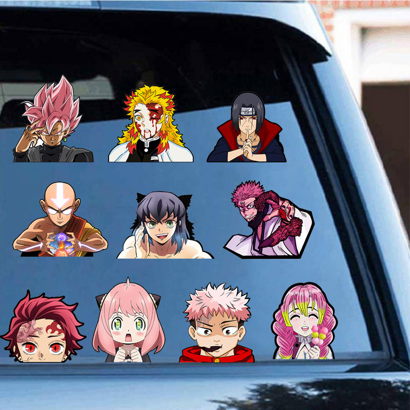 Wholesale 300 Designs 3D Anime Motion Stickers SPY FAMILY Jujutsu Kaisen DBZED  Waterproof Car Decals Laptop Wall Decor