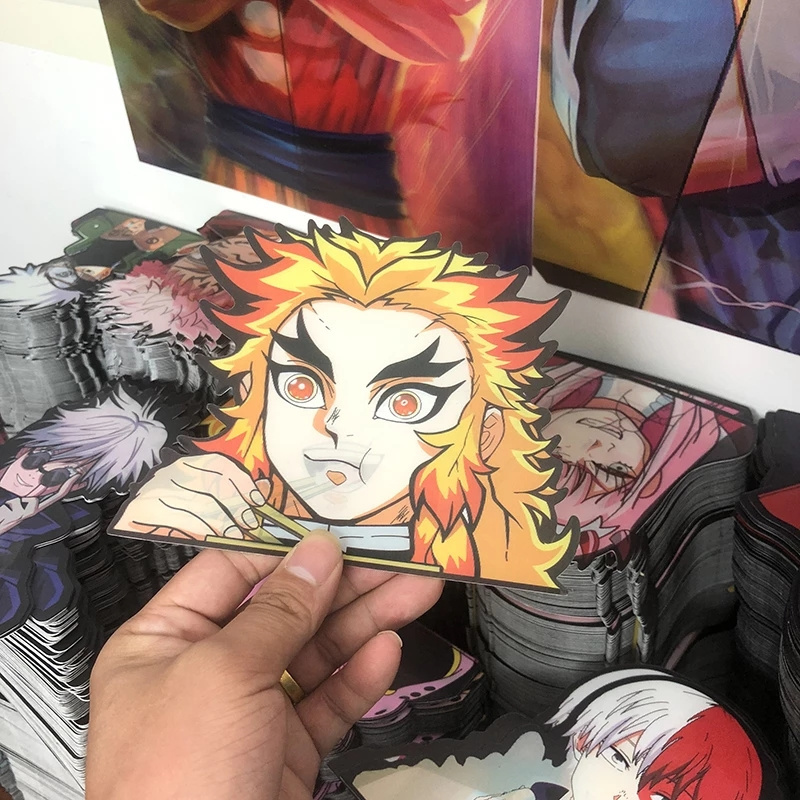 27designs Mix Wholesale 3D Anime Motion Stickers Demon Slayer 3D Waterproof Car Stickers Wall Art Whole Characters Stickers