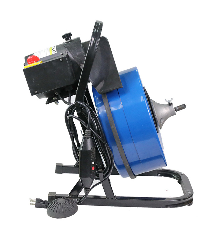 Plumbing Spring Snake Cleaning Machine Power Dredge Pipe And Sewer Spiral Drain  Cleaner Machine