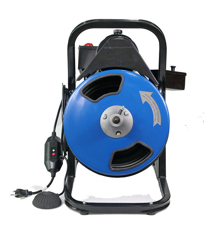 Plumbing Spring Snake Cleaning Machine Power Dredge Pipe And Sewer Spiral Drain  Cleaner Machine