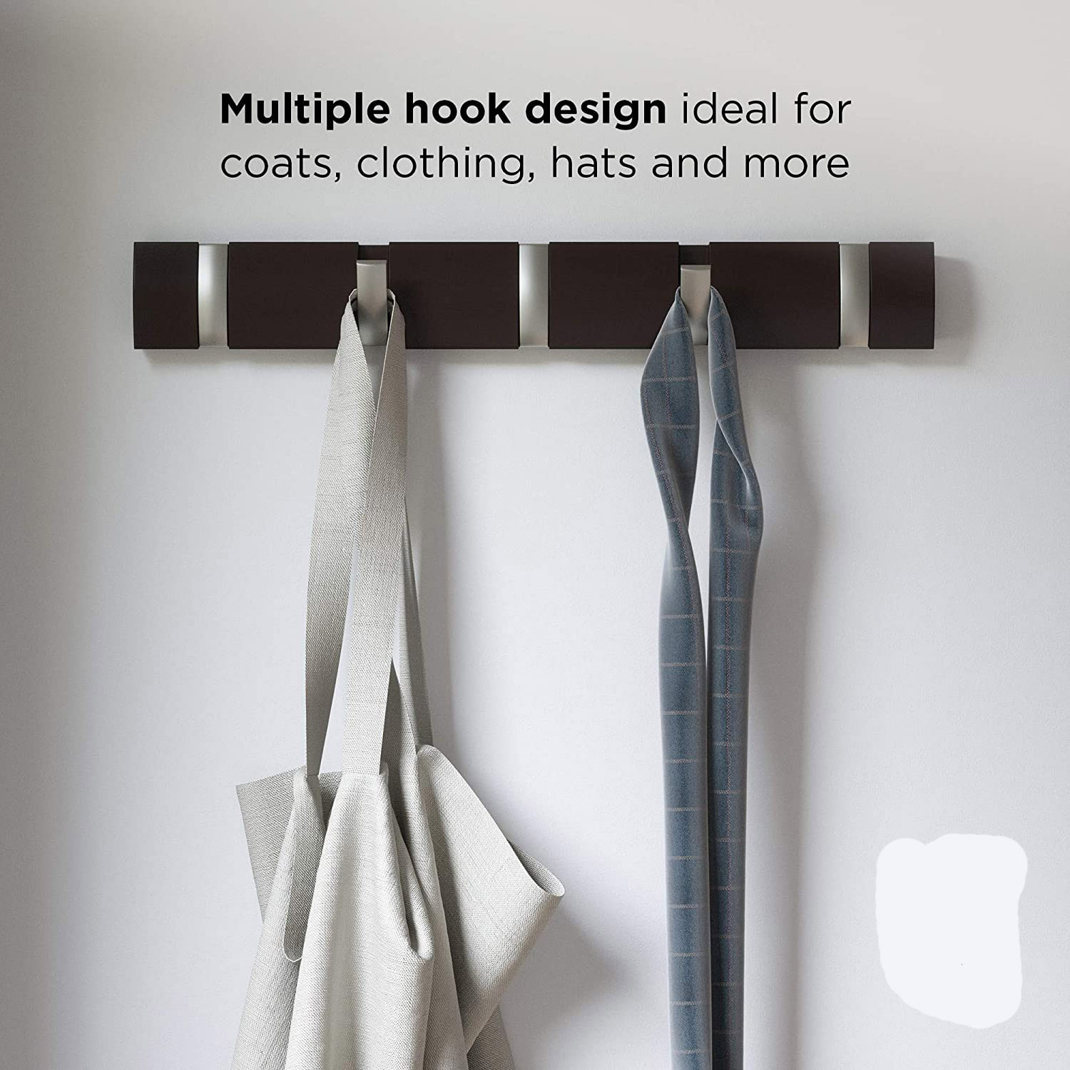 Floating Rack Modern Sleek Space-Saving Hanger with Retractable Hooks