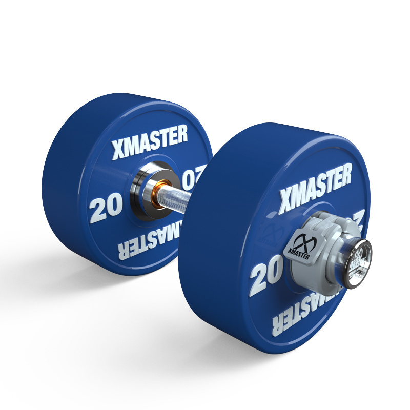 Xmaster weight lifting equipment dumbbell round dumbbell set pu coated dumbbell