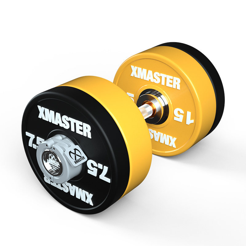 Xmaster weight lifting equipment dumbbell round dumbbell set pu coated dumbbell