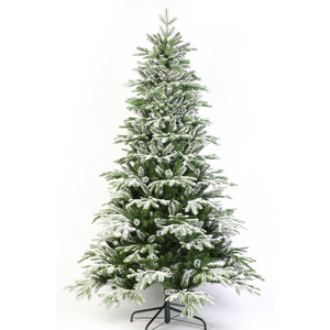 PE PVC Mixed Snow Artificial Tree Christmas Tree with Lights and Snow Effect  Christmas Decorations