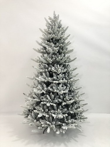 New design navidad automatic artificial tree  PE PVC fire-proof  Flocked  Big Snow White XMAS  christmas tree with metal stand