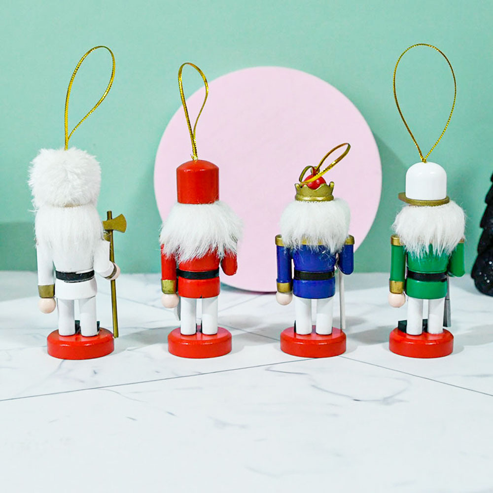 NEW Christmas decorations small size wooden hand make soldier Christmas nutcrackers sets