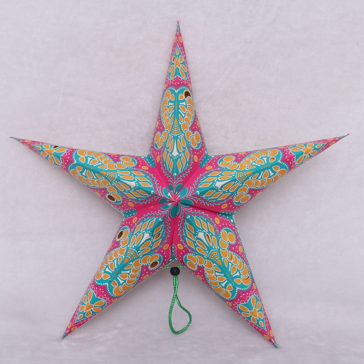 New Year Decoration 30 cm Paper Star Hanging decoration folding Christmas Decorations Paper Star With LED