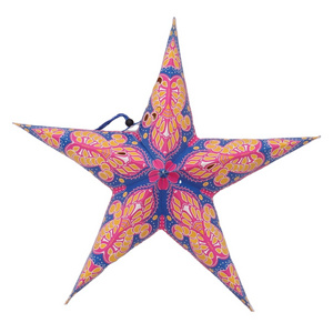 New Year Decoration 30 cm Paper Star Hanging decoration folding Christmas Decorations Paper Star With LED