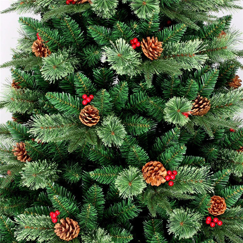 120cm PVC PE mixed Christmas trees with pine cone red berry artificial tree arbol de navidad