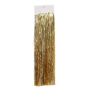 Christmas decoration tinsel for party Colorful PET bright tinsel line Metallic Foil Fringe Curtains