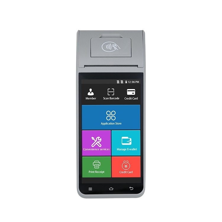 Z91 Handheld Android Pos system Terminal with Touch Screen 4G WIFI NFC IC Magnetic card reader built-in Printer