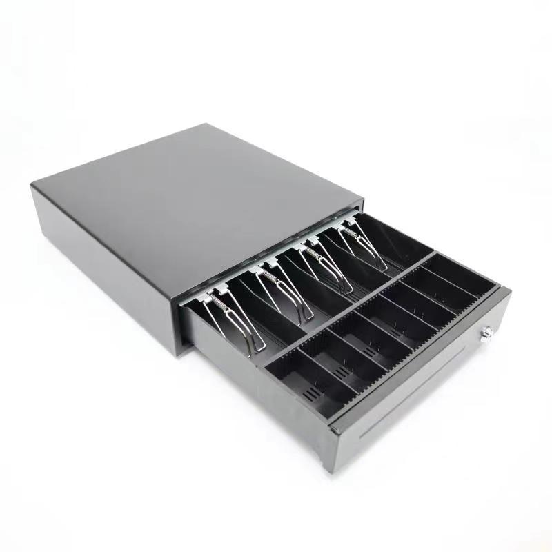 Metal 410 electronic pos cash drawer register RJ11/RJ12 Automatic Cash Drawer with hidden slot