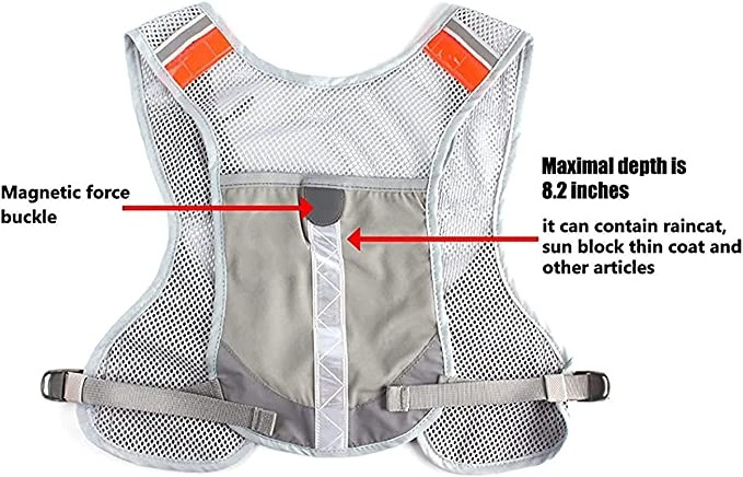 Run Vest with Hydration Bladder Light Up Running Vest Reflective Vest for Walking at Night