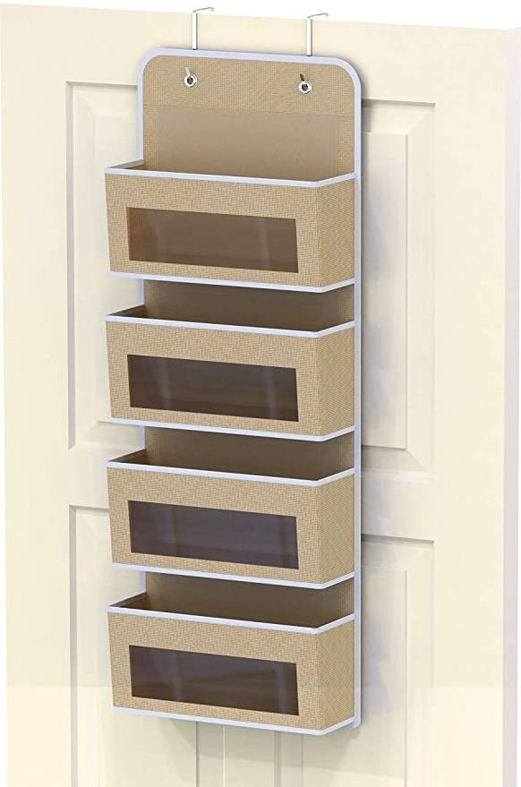 Over Door/Wall Mount Foldable 4 Clear Window Pocket Organizer wall organizer