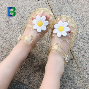 Lovely Children'S Princess Bling Sandals Summer Candy Color Kids Breathable Flowers Jelly Sandals Kids