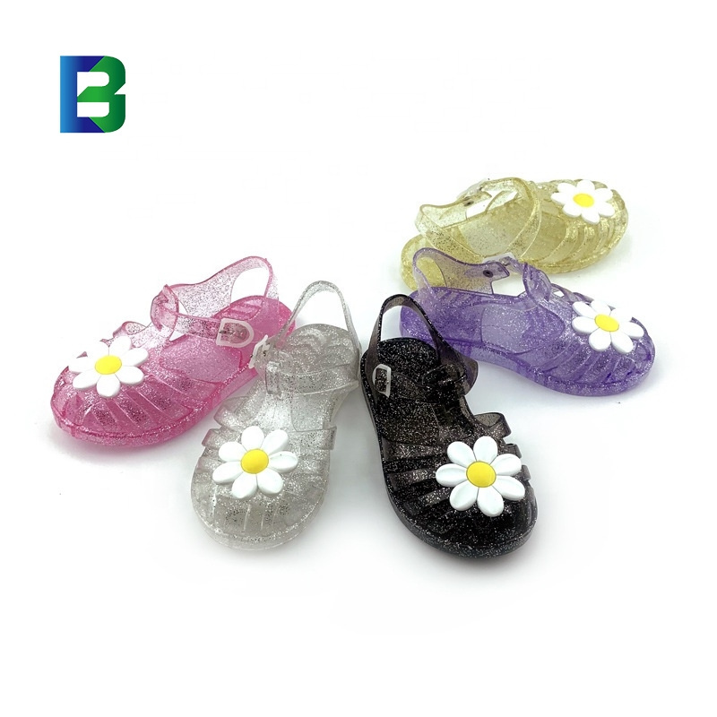 Lovely Children'S Princess Bling Sandals Summer Candy Color Kids Breathable Flowers Jelly Sandals Kids