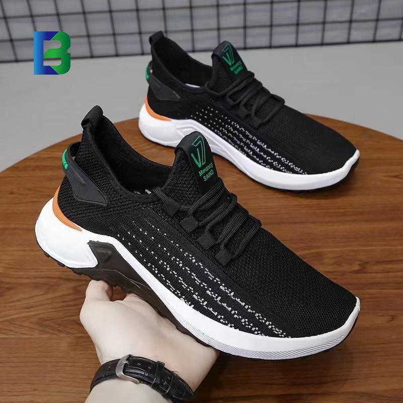 Oem Wholesale Cheap Man Breathable Mesh Casual Running Shoes Light-weight Thick-sole Outdoor Trainers Men Casual Sneakers