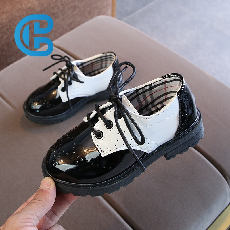 New student performance Children Leather Shoes for Boys lace up fashion Casual Shoes Kids Casual Outdoor Shoes Baby Sneakers