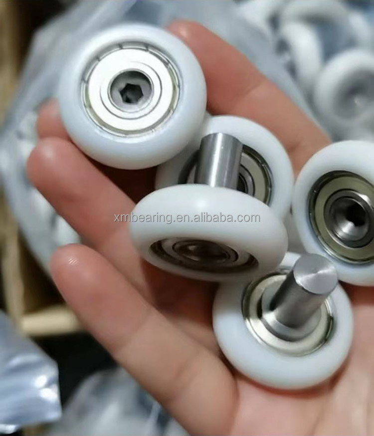 Small plastic coating bearing 604 608 bearing roller wheels 8x28x7 4x16x5 6x26x10 no noise polyurethane pu rubber coated bearing