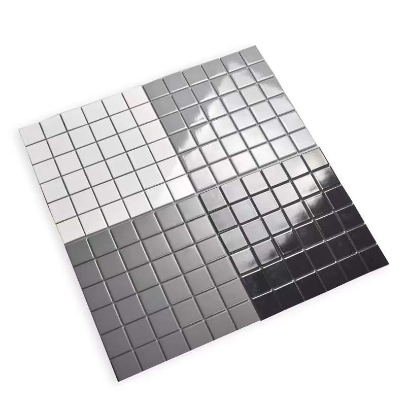 Factory Customized 306X306x6mm Glossy Porcelain Ceramic Mosaic Tiles for Swimming Pool