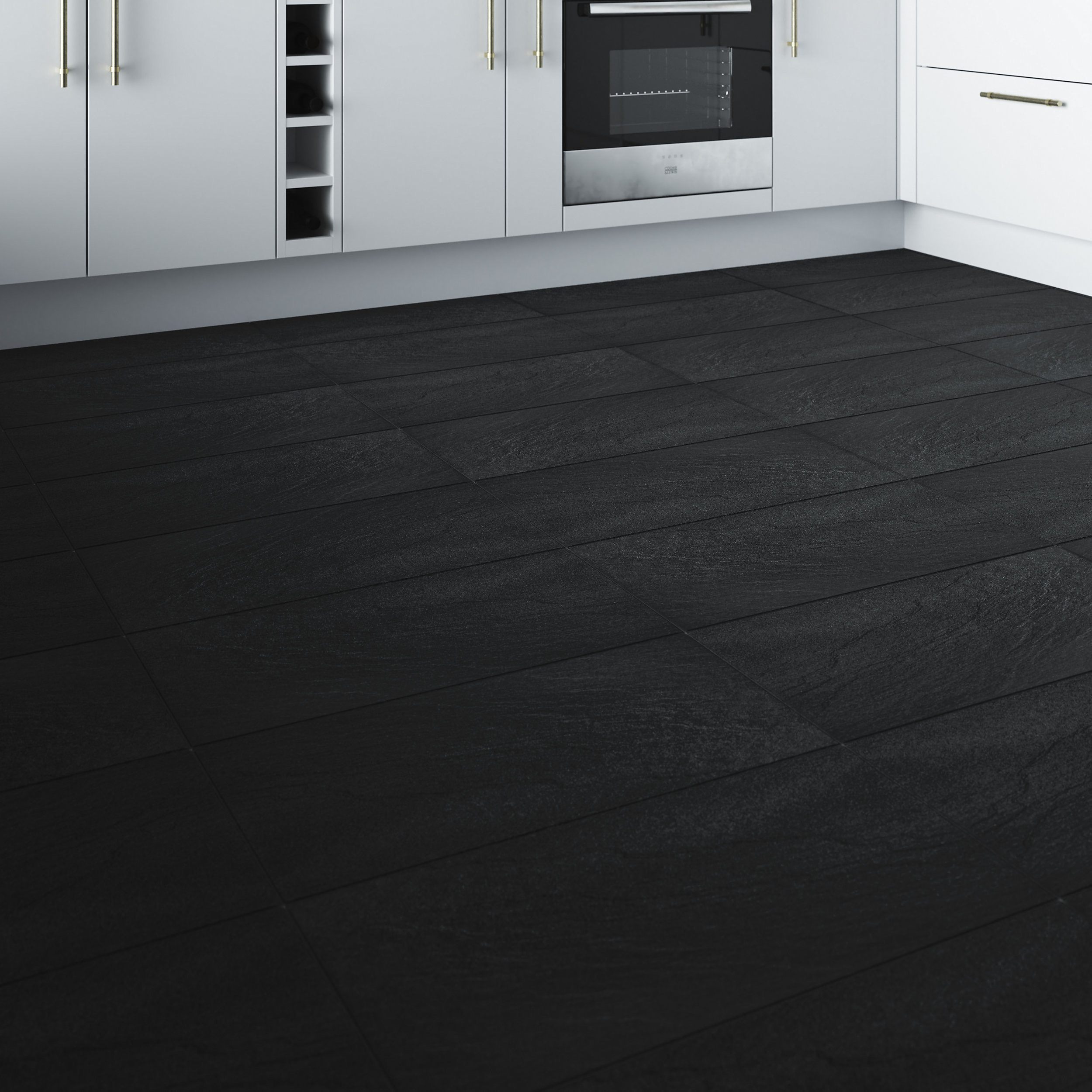 Modern Classic Style Porcelain Glazed Matt Tile and Double Floor Tile Black Living Room 60 X 30 Interior Wall Soft Tile