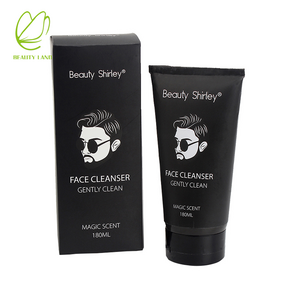 Facial cleanser for men organic natural blackhead remove anti acne aging charcoal private label men's face wash