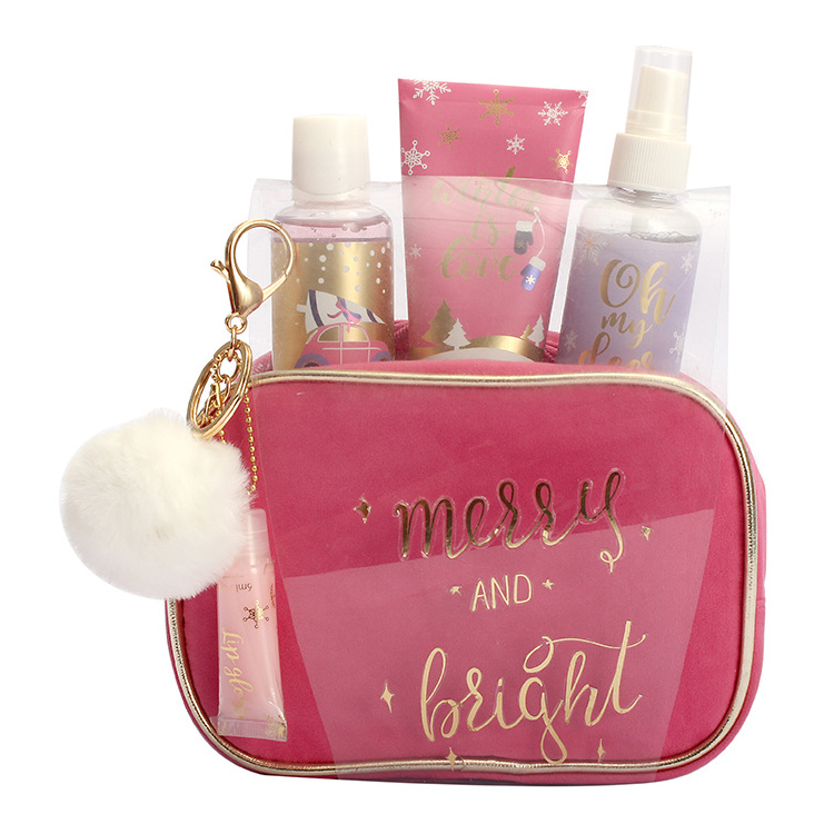 New custom christmas gift box bath kit set kits boxes luxury bath gift set spa wholesale oem odm bath set for women gift