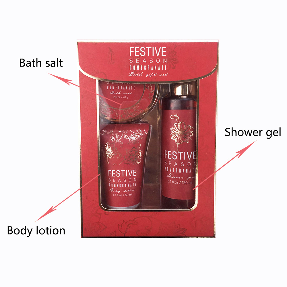 OEM Wholesale Christmas Packaging Box Luxury Care Romantic Spa Bath Gift Set In Paper Box Factory bath set