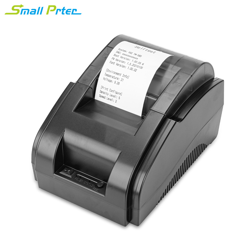 Desktop Pos Receipt Printer Barcode Bluetooth Mini Thermal Printer Wireless Bill 58mm Thermal Printer