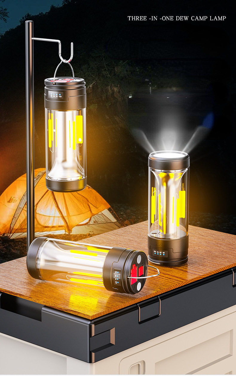 Good Quality Led Camping Lampe Solaire Rechargeable De Gas Extra Long Light Outdoor Camp Lamp