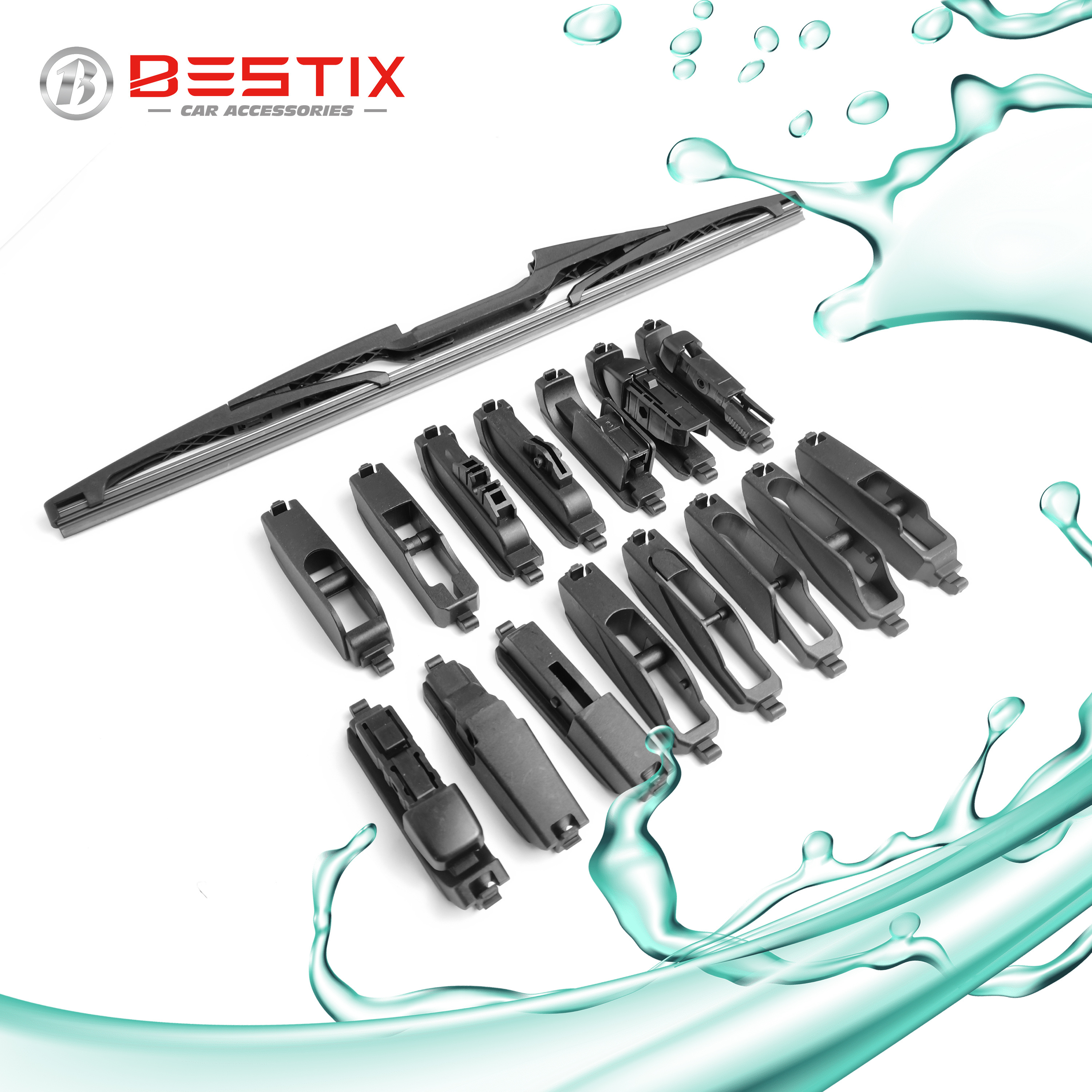 Bestix BR3 Rear 6mm 8mm rubber Wiper Blade Complete rear Inch 12-24 rear wiper blades automobile wiper wholesale